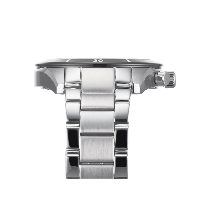 Hugo Boss Santiago Chronograph Black Dial Silver Stainless Steel Metal Bracelet Men’s Watch – 1513862
