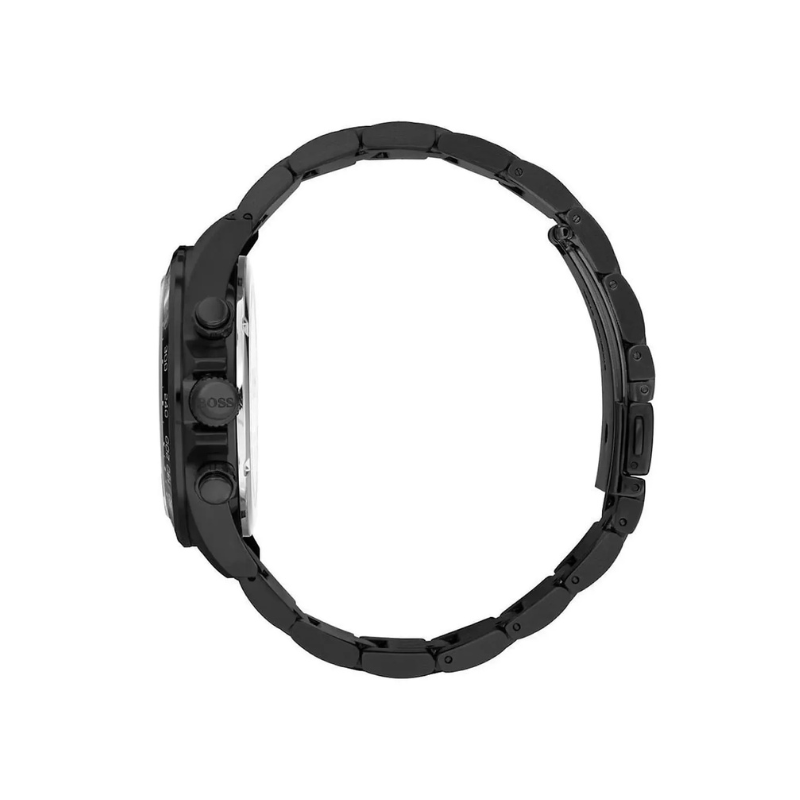 Hugo Boss Trophy Chronograph Black Dial Black Stainless Steel Bracelet Watch – 1513675