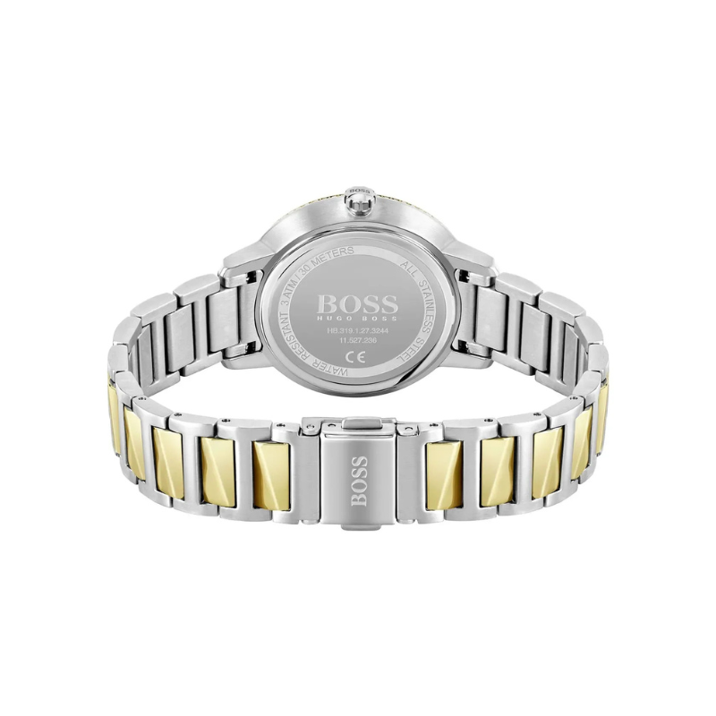 Hugo Boss Signature Silver Dial Silver & Gold Stainless Steel Bracelet Watch – 1502568