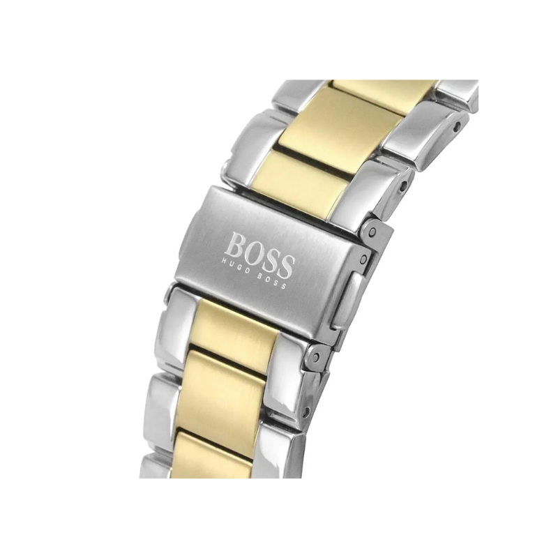 Hugo Boss Santiago Chronograph Green Dial Silver & Gold Stainless Steel Bracelet Watch – 1513872