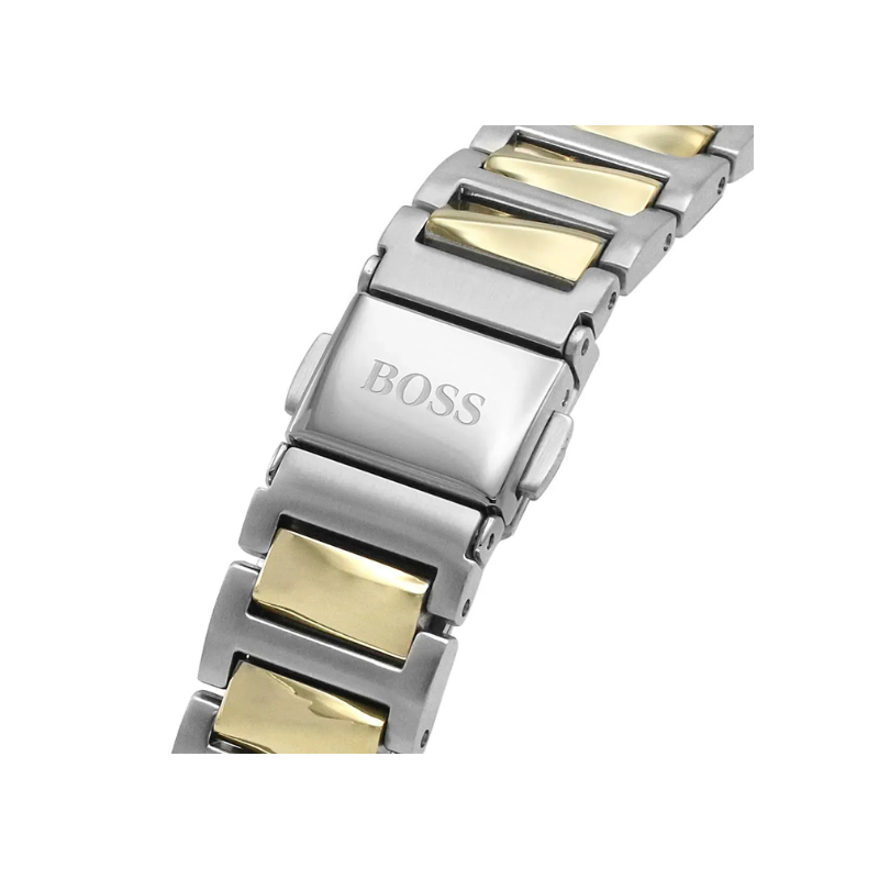 Hugo Boss Signature Silver Dial Silver & Gold Stainless Steel Bracelet Watch – 1502568