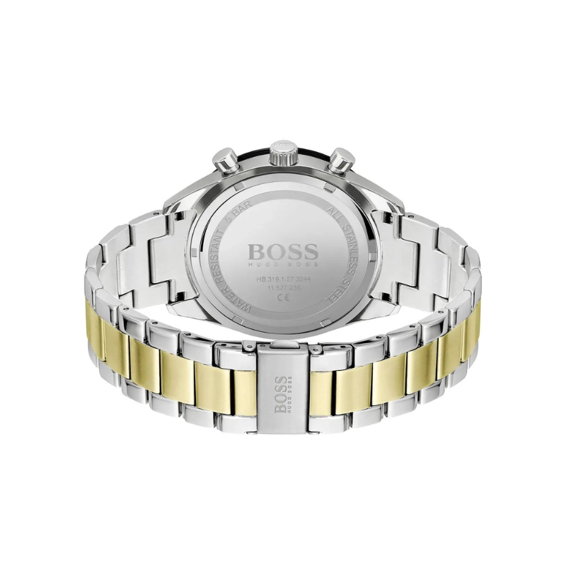 Hugo Boss Santiago Chronograph Green Dial Silver & Gold Stainless Steel Bracelet Watch – 1513872
