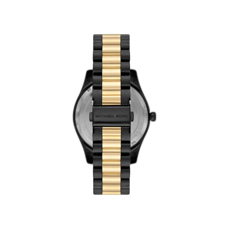 Michael Kors Lexington Chronograph Black Dial Black & Gold-Tone Stainless Steel Bracelet – MK8948