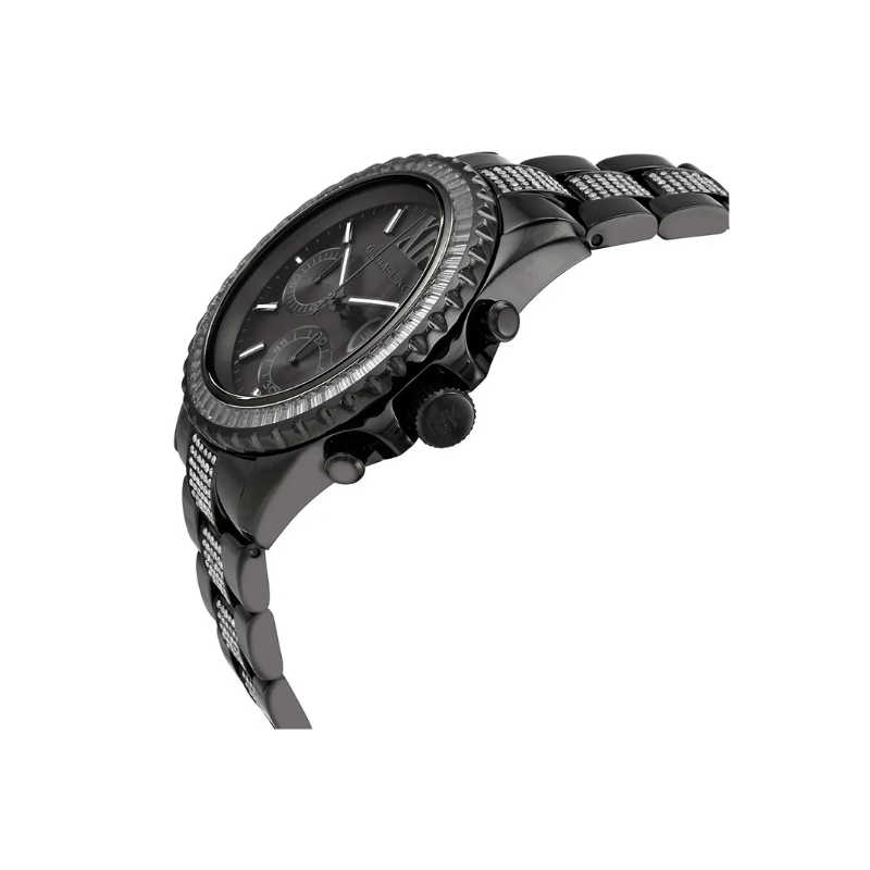 Michael Kors Everest Chronograph Black Dial Gunmetal Stainless Steel Bracelet – MK6974