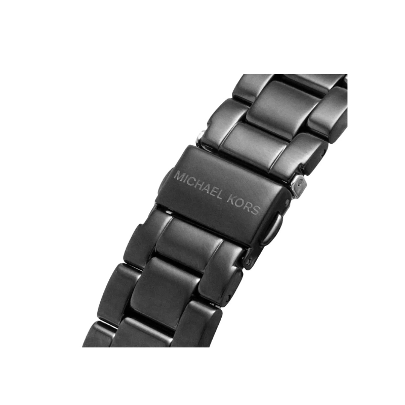 Michael Kors Everest Chronograph Black Dial Gunmetal Stainless Steel Bracelet – MK6974
