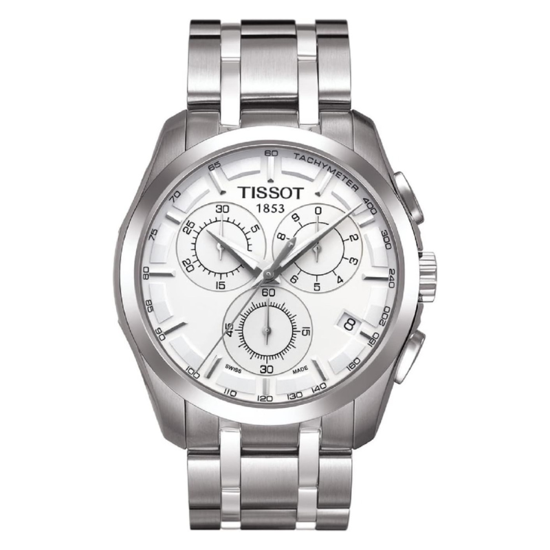 Tissot Couturier Chronograph Silver Dial Stainless Steel Watch – T035.617.11.031.00