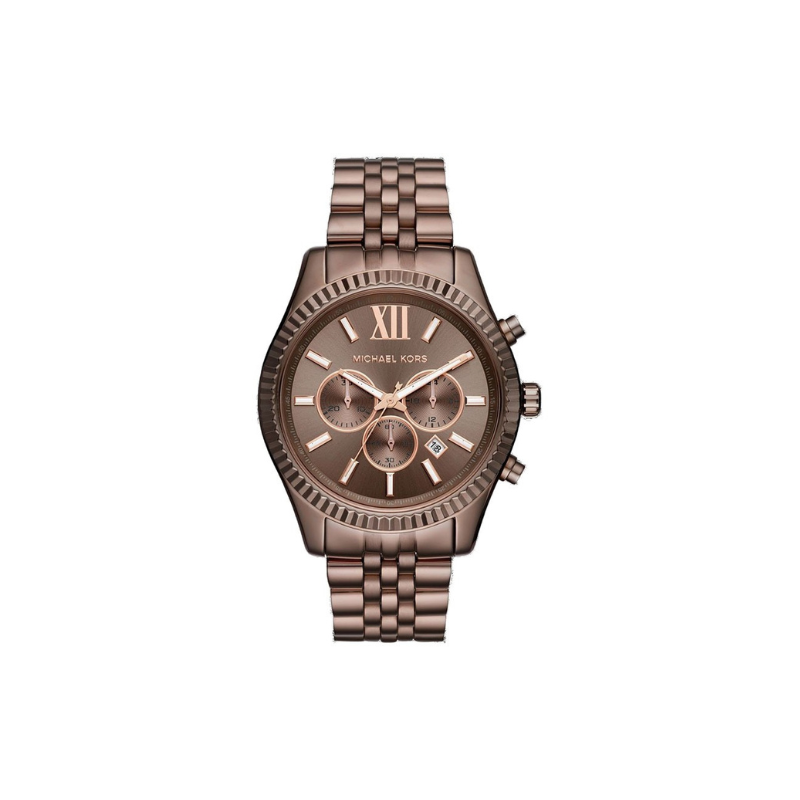 Michael Kors Lexington Chronograph Black Dial Gold-Tone Stainless Steel Bracelet – MK8522