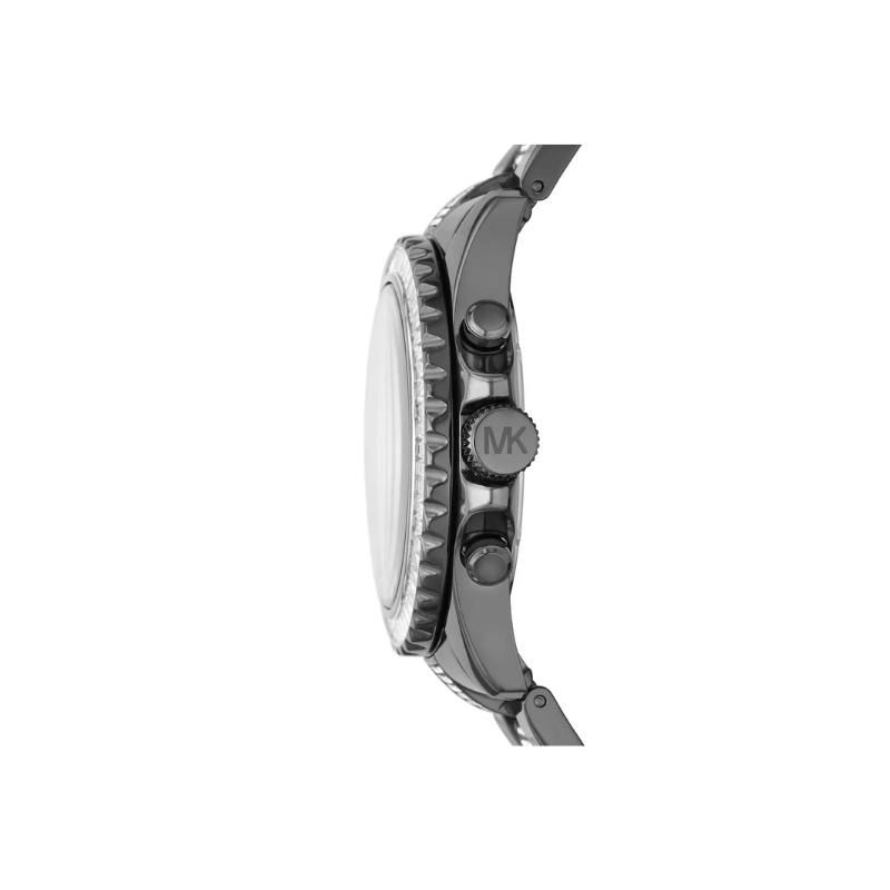 Michael Kors Everest Chronograph Black Dial Gunmetal Stainless Steel Bracelet – MK6974