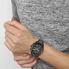Hugo Boss Volane Chronograph Black Dial Black Stainless Steel Bracelet Watch – 1513950
