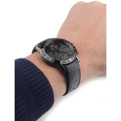 Hugo Boss Rafale Chronograph Gray Dial Black Leather Strap Watch – 1513445