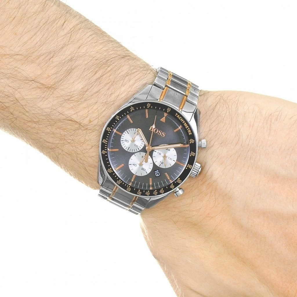 Hugo Boss Trophy Chronograph Gray Dial Silver Stainless Steel Bracelet Watch – 1513634