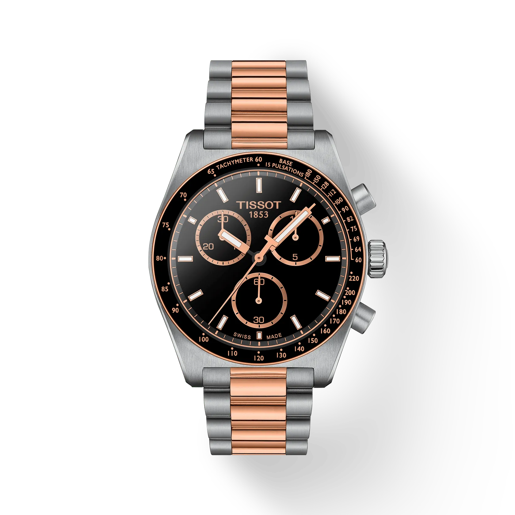 Tissot PR516 Chronograph Black Dial Two-Tone Stainless Steel Bracelet – T149.417.22.051.01
