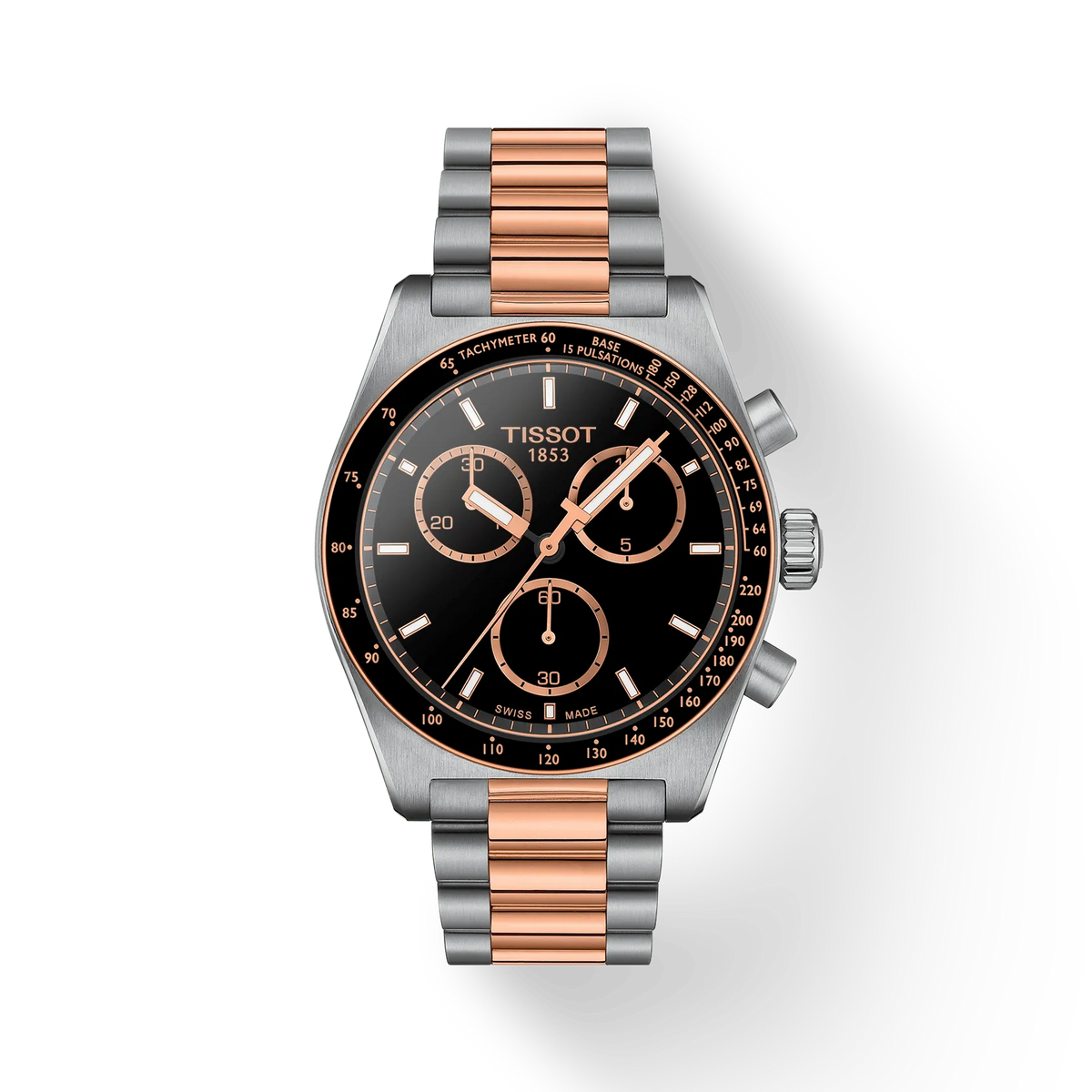 Tissot PR516 Chronograph Black Dial Two-Tone Stainless Steel Bracelet – T149.417.22.051.01
