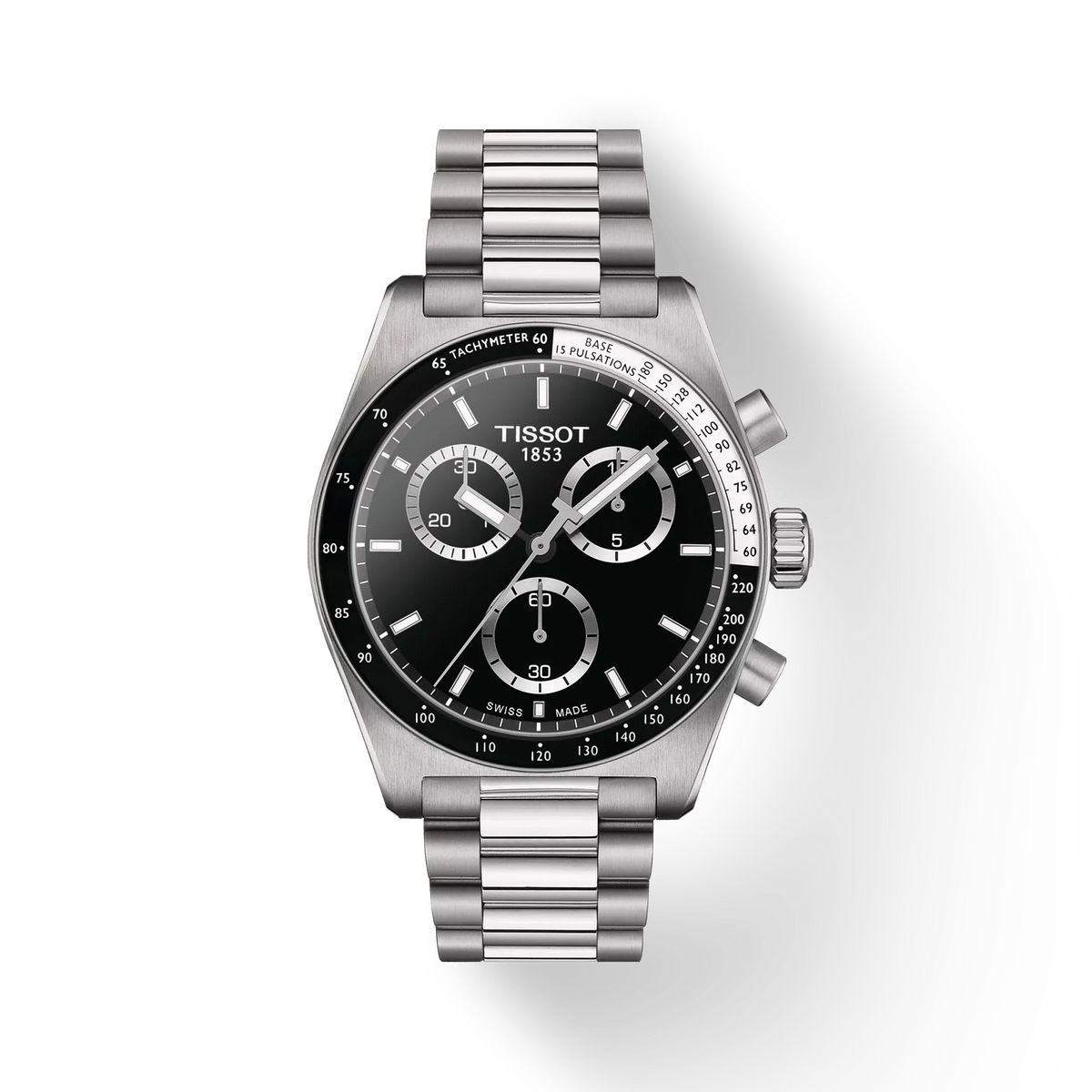 Tissot PR516 Chronograph Black Dial Stainless Steel Bracelet – T149.417.11.051.00