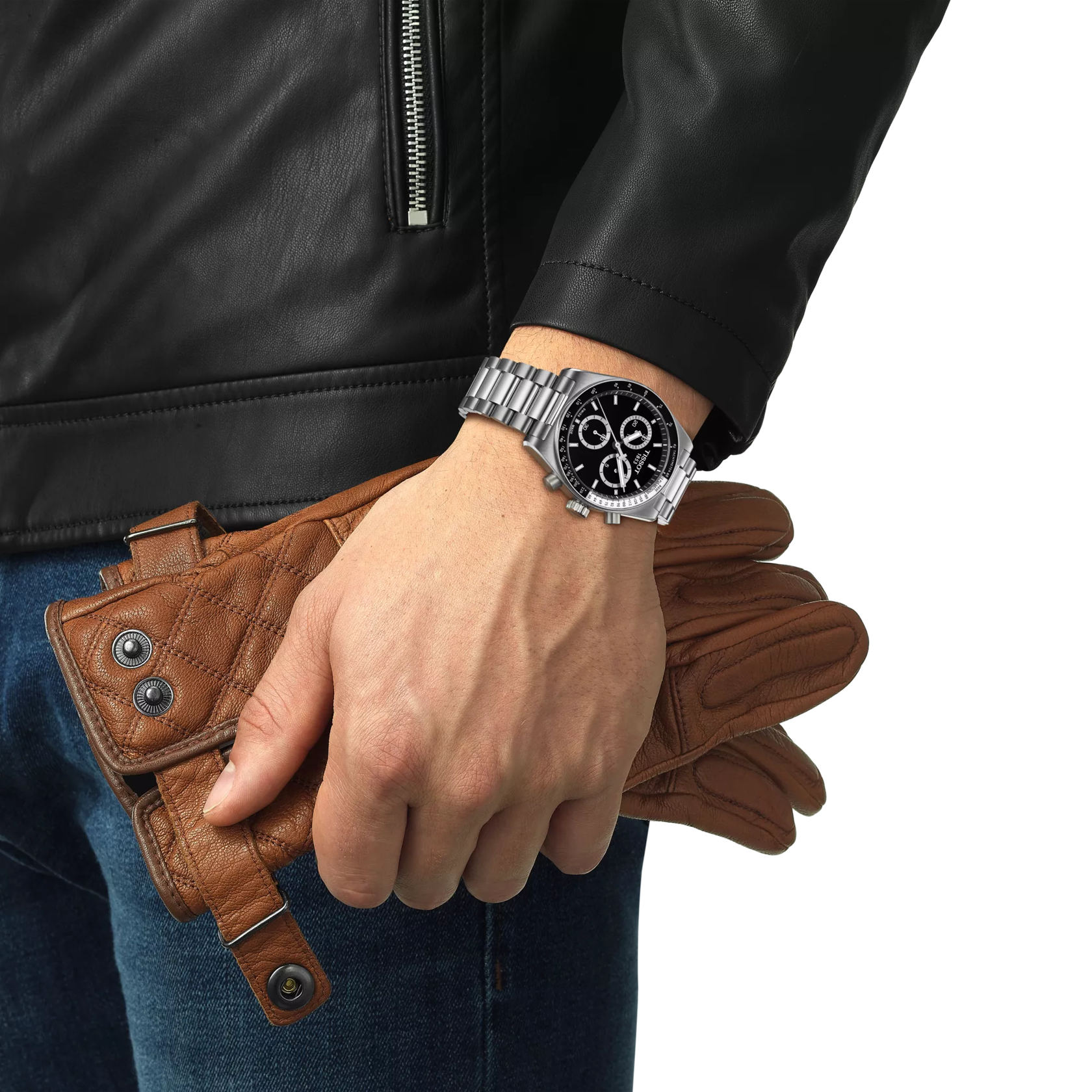 Tissot PR516 Chronograph Black Dial Stainless Steel Bracelet – T149.417.11.051.00