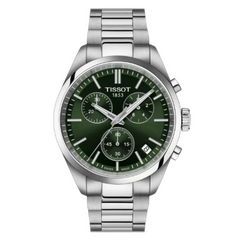 Tissot PR100 Chronograph Green Dial Stainless Steel Bracelet – T150.417.11.091.00