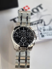 Tissot Couturier Chronograph Black Dial Stainless Steel Watch – T035.617.11.051.00