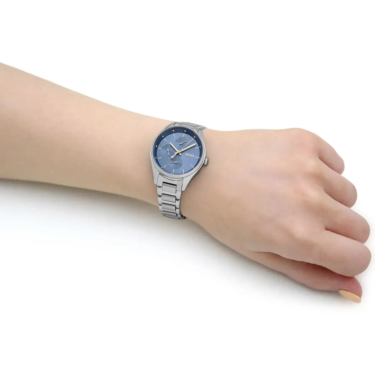 Hugo Boss Grand Course Blue Dial Silver Stainless Steel Bracelet Watch For Women – 1502583